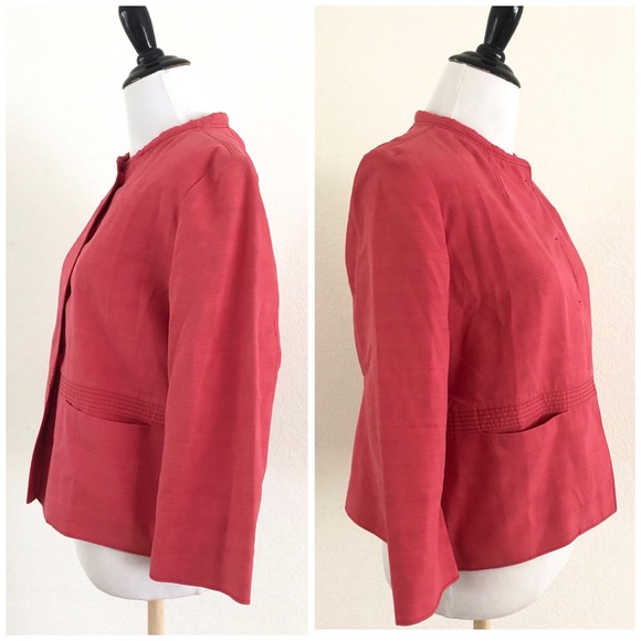NEW Piazza Sempione Coral Cotton Silk Light Jacket - Picture 5 of 8